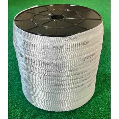 3/4" x 600ft Polyester Pull Tape - 2500LB Tensile Strength Mule Tape, Heavy Duty Webbing for Tie-Downs & Pulling - Made in USA (Misprinted Markings)