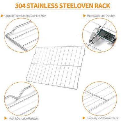 W10256908 Oven Rack Replacement for Whirlpool Stove Oven Parts Amana Maytag Kenmore Jenn-Air Range Oven Racks 304 Stainless Steel WPW10256908 Oven Wire Rack Baking Rack 24" x 15.7" Not Universal 2 Pcs