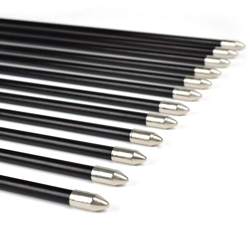 Practice Fiberglass Arrows Archery 24 Inch Target Shooting Safetyglass Recurve Bows Suitable for Youth Woman Beginner 12PCS
