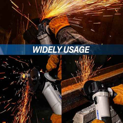 Angle Grinder Electric Power Tool: DEKOPRO 4-1/2 Inch 7.5-Amp Angle Grinder Power Corded Hand Grinders Tools with Grinding and Cutting Wheel, Disc for Metal, Wood