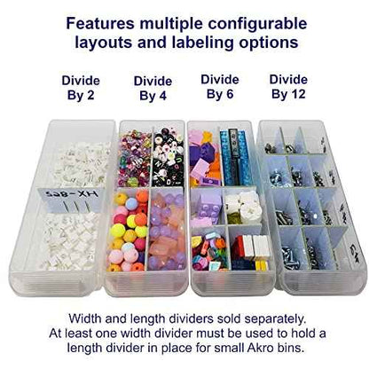 (64-Pack) Small Drawer Configurable Width Dividers compatible with Akro-Mils Plastic Storage Craft Cabinets, (Dividers Only)