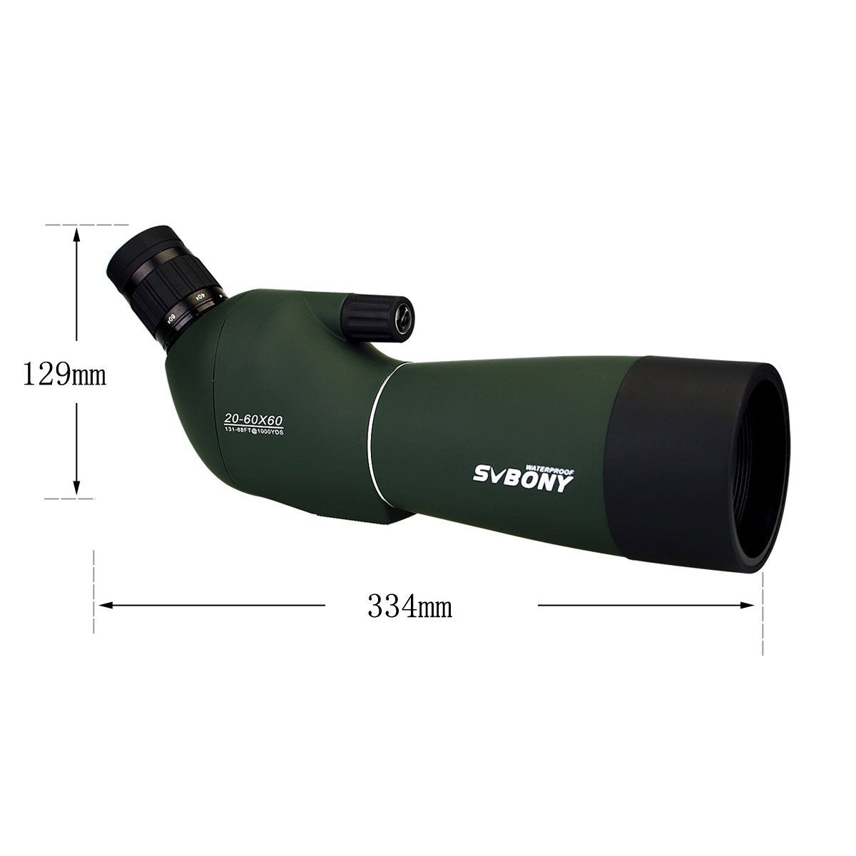 SVBONY SV28 Spotting Scopes 20-60x60mm, Angled Spotting Scope with Tripod IP65 Waterproof Long Range Scope,Spotter Scope with Phone Adapter for Bird Watching Hunting Target Shooting Wildlife Telescope