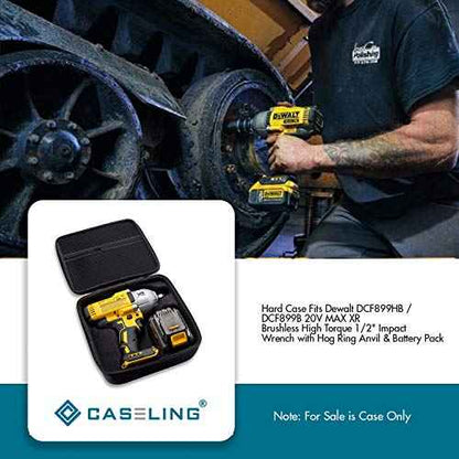Caseling Hard Shell Case Fits Dewalt DCF899B or DCF899HB Drill. (CASE only) - EVA Protection Foam Holder - 10.2"x10.1"x4" - for Storage and Travel