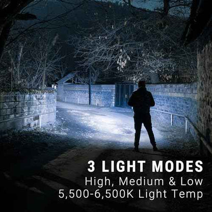 LitezAll ULTAC3 Rechargeable Spotlight ? 1000 Lumen Hand Held Spot Light with Adjustable Stand, USB-C Charging, IPX7 Weather Resistant, 3 Modes ? Spot Light Handheld