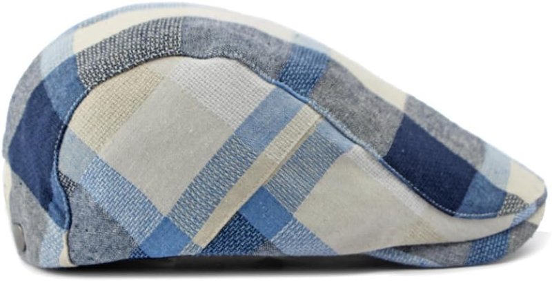 Plaid Newsboy Hat - Adjustable Flat Cap for Men & Women | Lightweight Ivy Cabbie Driving Hat