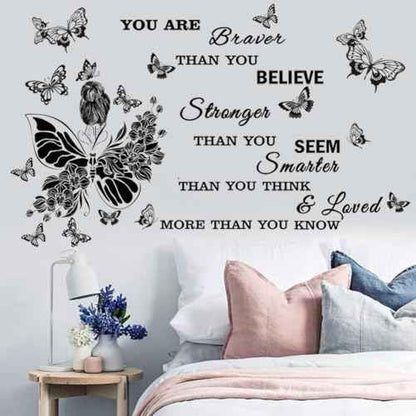 Inspirational Wall Decals You are Quote Wall Stickers Peel and Stick Wall Decor Motivational Saying Positive Wall Sticker for Girls Living Room Nursery Playroom Bedroom Daycare Decor