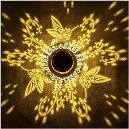 2 Pack Hummingbird Solar Lanterns Outdoor Waterproof Hanging Solar Lights Hummingbird Gifts for Women Men Metal Decorative LED Lights for Garden Decor,Yard,Patio,Lawn,Tabletop,Pathway,Landscape