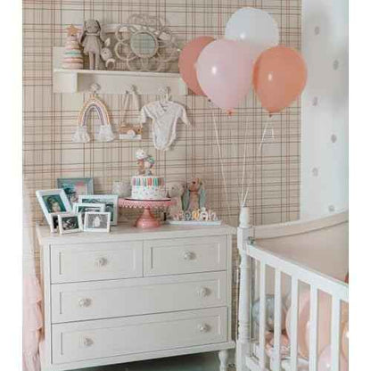 Peel and Stick Wallpaper Check Plaid Boho Neutral - Self Adhesive Waterproof Vinyl Wallpaper for Walls, Kitchen Backsplash, Bathroom, Bedroom, Rentals (Light, 17.3" X 78.73")