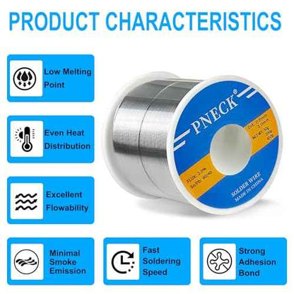 60/40 Tin Lead Rosin Core Solder Wire for Electrical Soldering, 0.04" 1 lb (1.0 mm 450 g)