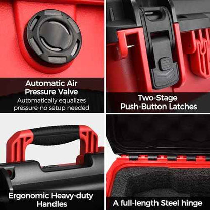 Case for Milwaukee M18 Impact & Torque Wrench ? Waterproof Hard Tool Box for Milwaukee 18V/20V Cordless Impact Wrench & 1/2" 3/4" 3/8" Torque Wrenches, Battery & Charger Storage (Case Only)