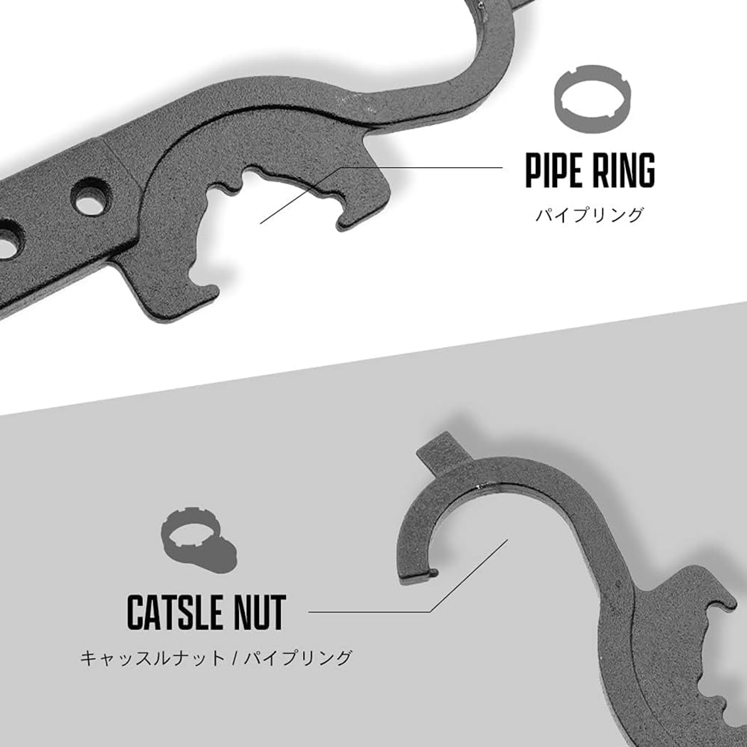 UNBRAN Wrench High Carbon Steel Hand Clamping Collet Chuck Spanner Buffer Tube Hand Clamping