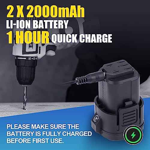 BOSI TOOLS Brushless Cordless Drill Set 16.8V Power Drill Driver Kit with 2 2000mAh Batteries and Charger 3/8-Inch Keyless Chuck 2 Speed 20+1 Position Torque Setting 27pcs Drill Screwdriver Bits