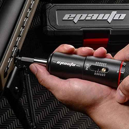 EPAuto Manual Wrench Screwdriver for Firearms | Bike Gears, 10-65 in/Lbs - 10 Bits, Black