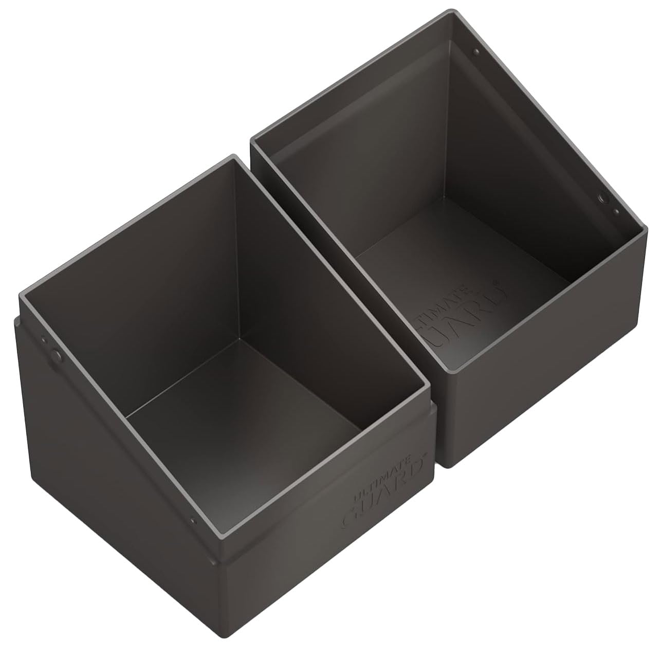 Ultimate Guard Boulder Solid 100+, Deck Case for 100 Double-Sleeved TCG Cards, Grey, Secure & Durable Storage for Trading Card Games, No Transparency