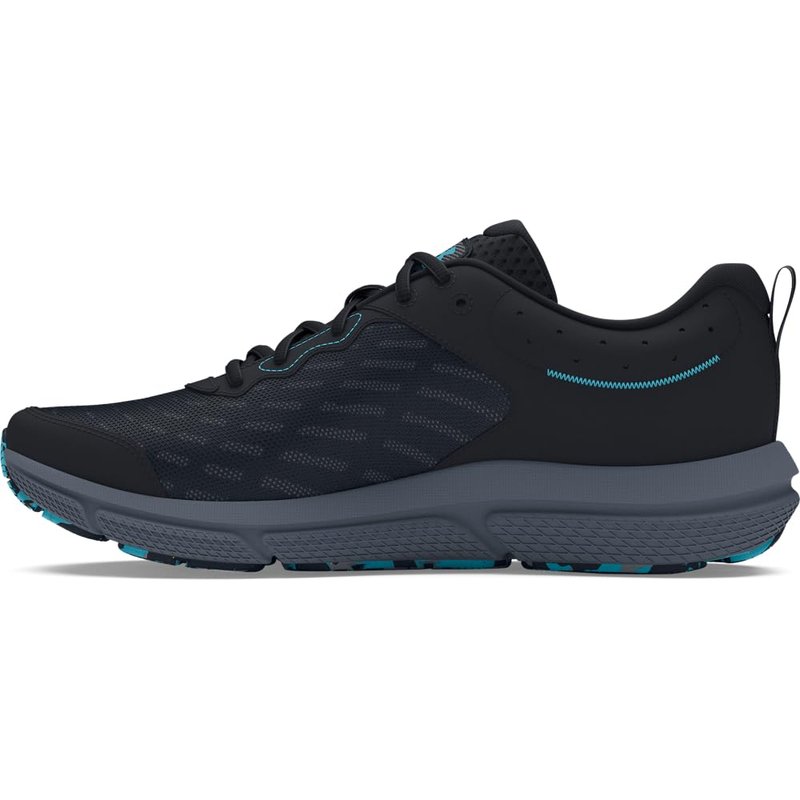 Under Armour Men's Charged Assert 10, (003) Black/Black/Blue Surf, 8, US