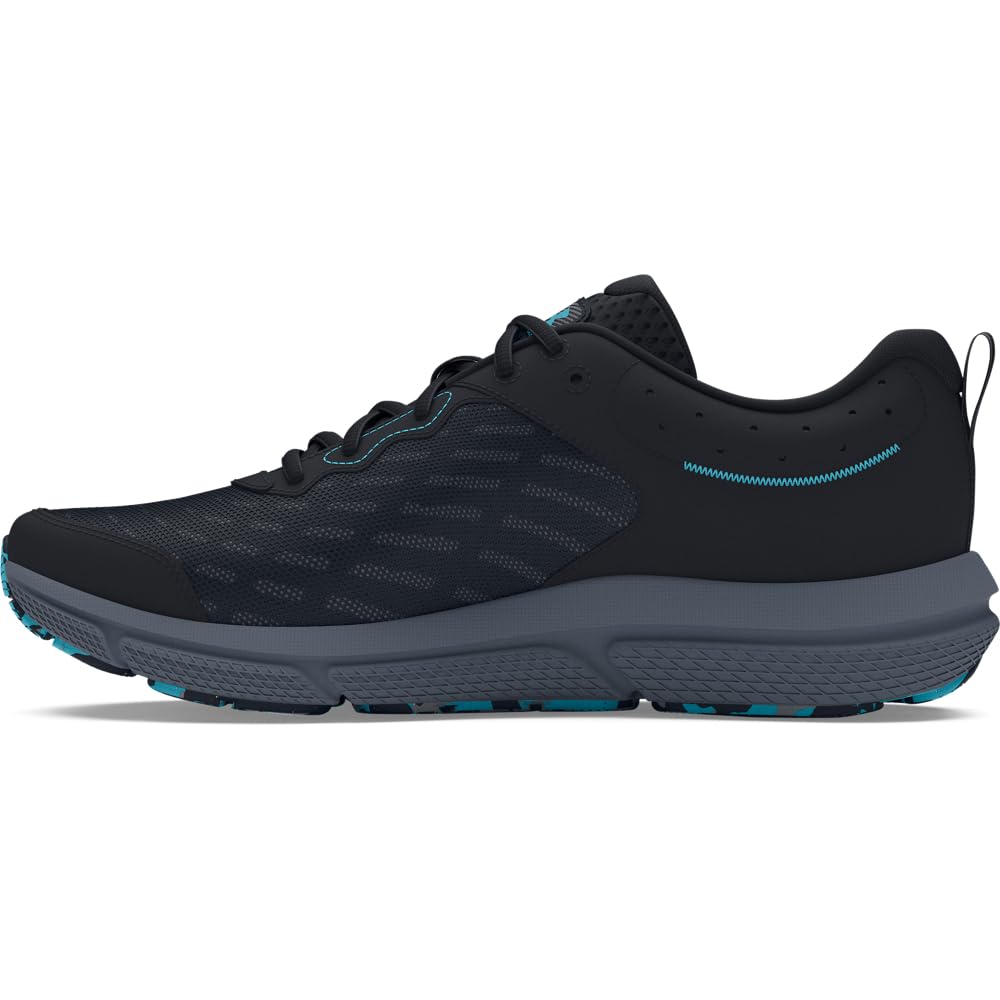 Under Armour Men's Charged Assert 10, (003) Black/Black/Blue Surf, 11, US
