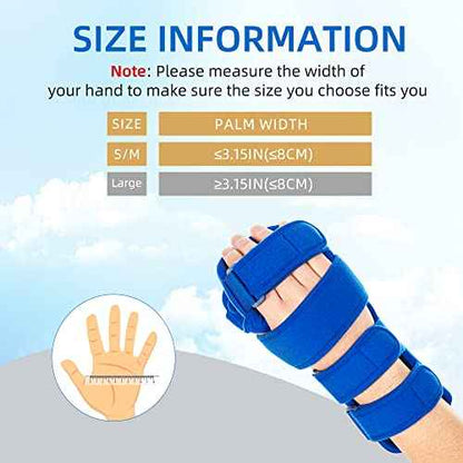 Fanwer Resting Hand Splint, Stroke Hand Therapy Equipment for Stroke Recovery Patients, Carpal Tunnel Syndrome, Arthritis, Tendinitis, Metacarpal Breaks