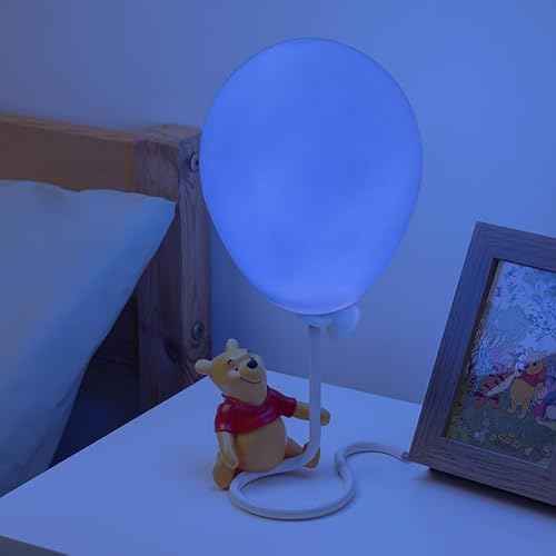 Paladone Winnie The Pooh Ballon Light - Officially Licensed Pooh Bear Lamp for Bedside Table, Mulicoloured Mood Lighting Nursery Decor