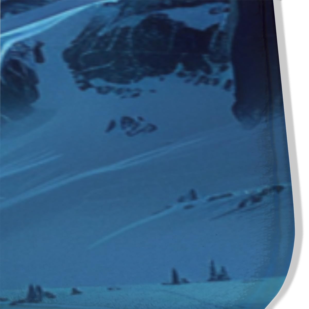 Landscape Carpet Blue Green Purple Gradient Style Aurora Snow Mountain Range Comfortable Atmosphere Floor mat Suitable for Bedroom Home Decoration Great Gift Practical Item 24x36inch