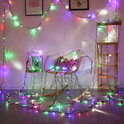2-Pack Connectable Christmas Lights Outdoor, Total 164FT 400LED Christmas String Lights Waterproof with 8 Modes & Timer, Green Wire Twinkle Lights for Xmas Tree Decorations Outdoor Indoor, Multicolor