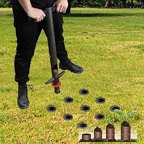 BsBsBest Bulb Planter, 33.5 inch Long Handle Bulb Planter Tool, Garden Sod Plugger for Planting or Weeding, Planter Tool to Dig Hole for Soil Test, Flower Bulbs Planting Tool