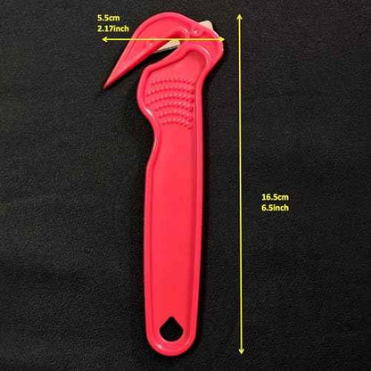 3pcs Safety Box Cutter Utility Knives Packaging Knife Set Stainless Steel Concealed Blade Package Opener with Tape Splitter for Cartons, Cardboard, Wrap, Straps, Film, 1Red and 2Yellow