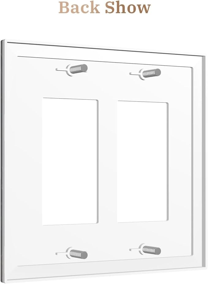 Decorative Art Light Switch Covers Foxes & Forest 2 Gang Dual Rocker Outlet Switch plate Faceplate GFCI for Home Decor