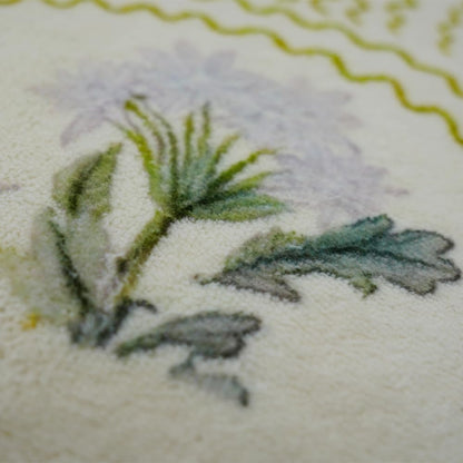 gdmgdr Spring Floral Bathroom Rug 32" x 20" Wild Flowers Bathroom Mat Boho Floral Bath Rug (Oval, Green)