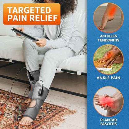 sticro 1 Pair Ankle Heating Pad for Feet Achilles Tendonitis Relief, Heated Ankle Brace Foot Heating Pad Wrap for Sprained Ankle, Arthritis Foot Heel Pain Relief (Gray)
