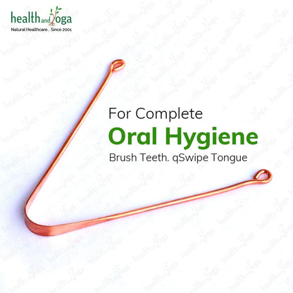 HealthAndYoga™ qSwipe Lite Copper Tongue Cleaners (Pack of 12) – Prevents Bad breath, Improves taste- Flexible, Curved ends provide good grip – Complete Oral Care/Hygiene for Travel/Office/Home