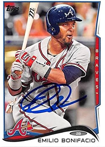 Sports Memorabilia Autograph Warehouse 301941 2014 Topps Emilio Bonifacio Autographed No.US111 Baseball Card - Atlanta Braves