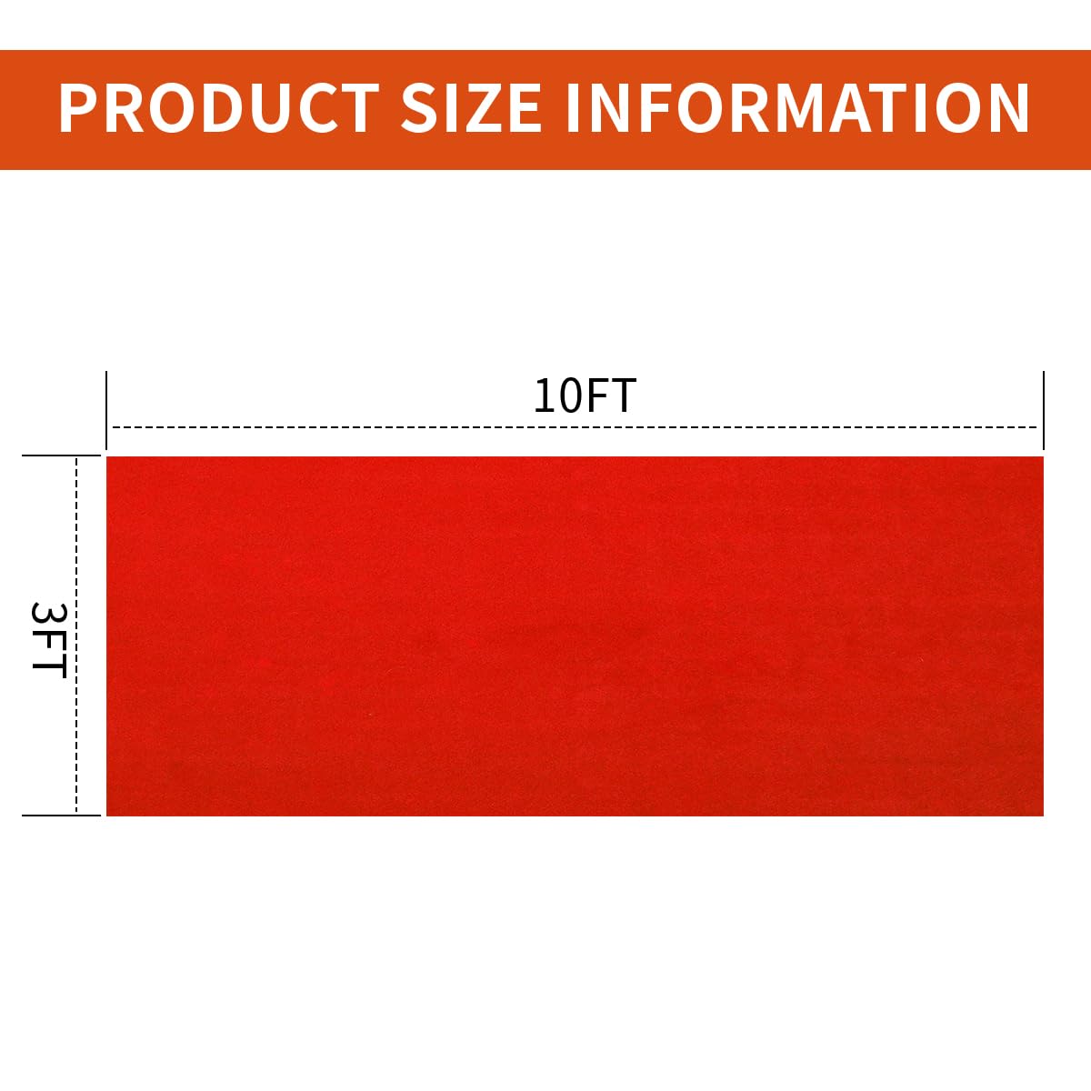 Extra Thick Red Carpet Runner 3x10 ft,Non-Slip TPR Rubber Backing 450 GSM Non-Slip Waterproof Aisle Rug for Weddings, Parties, Events, Graduation & Award Events