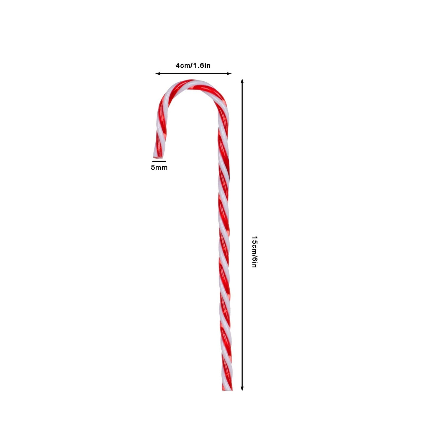 Jmkcoz Christmas Plastic Candy Cane Christmas Tree Hanging Ornament Twisted Crutch Candy Canes for Xmas Gift Holiday Decoration Party Favor (150, Red and White)