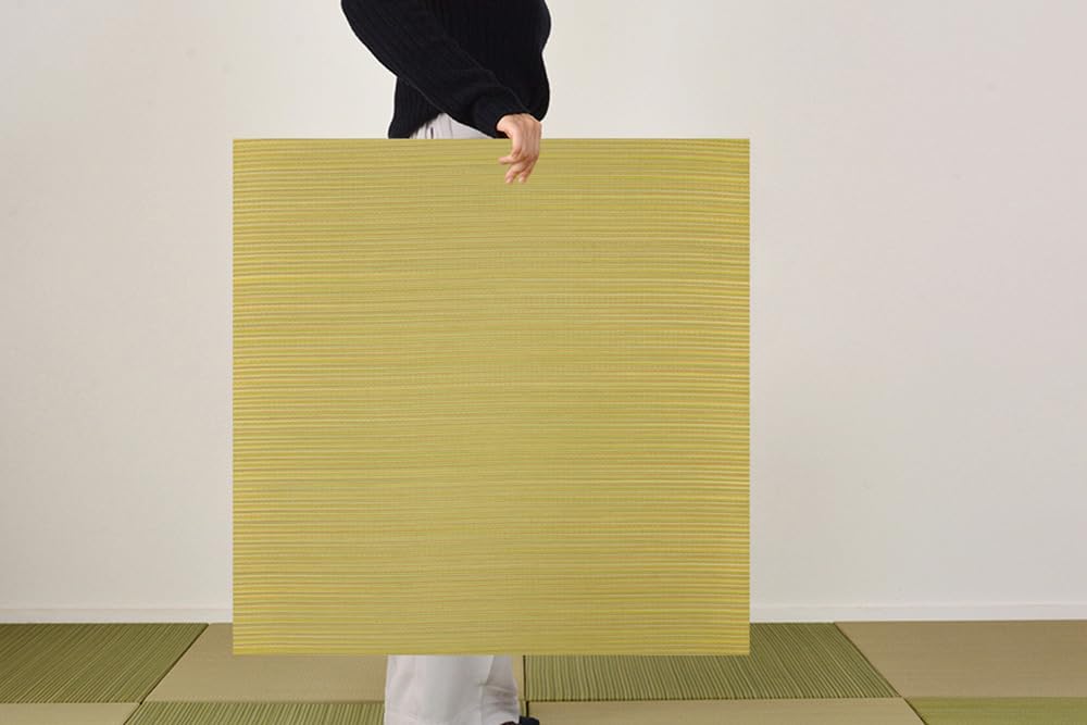 パレットライフ PaletteLife Rimless Lightweight Portable Tatami Mats, Set of 6, Brown, 32.3 x 32.3 x 1.0 inches (82 x 82 x 2.5 cm), Modular Tatami Mattress