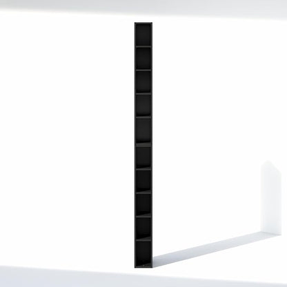 Furinno Fulda 10-Tier Closet Organizers and Storage, Open Shelf, Storage Organizer, 6-Inch Width, for Closet, Bedroom, Blackwood
