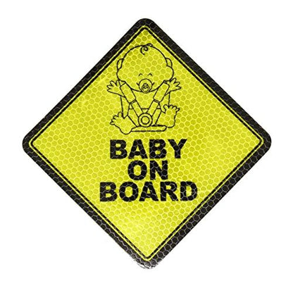 Baby on Board Magnet for Car - Magnetic Baby on Board Sign for Cars ? Reflective Baby on Board Decal Sticker for Baby Safety by Mandala Crafts