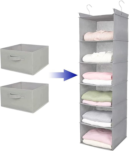 Hanging Shelf Closet Storage Organizer Removable Drawers ，Hanging Storage