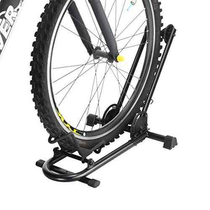 Bike Floor Stand ? Foldable Bicycle Stand with Rubber Feet for Indoor Bike Storage ? Touchless Parking for a Mountain, Road, or BMX Bike