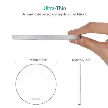 Wireless Charger 20W Max Fast Wireless Charging Pad Compatible with iPhone 11 12 13 14 15 16 Pro/Pro Max, iPhone Xs/XS Max/XR/8 Plus, Air Pods Pro/3/2; for Samsung Galaxy/Note, Galaxy Buds (White)