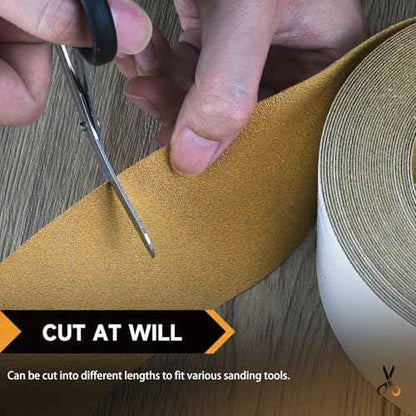 240 Grit Sandpaper Roll PSA Sand Paper Self Adhesive Stickyback Longboard 2-3/4" Wide 13 Yard Continuous Sanding Sheets for Hand Sanding Blocks, Woodworking, Metal, Plastic, Sanding Blocks
