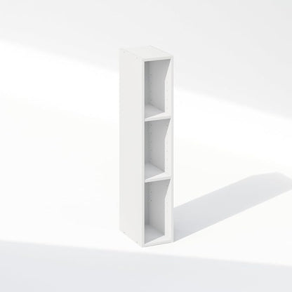 Furinno Reed 3-Tier Closet Organizers and Storage, Closet Organizer, Open Shelf Closet Storage, for Wardrobe, Bedroom, Living Room, 6-Inch Width, White