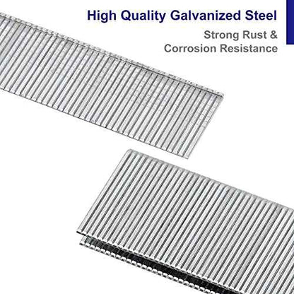 HW HAMWOO 18 Gauge 1800PCS,1/4" Narrow Crown Staples (1/2"- 400; 3/4"- 400; 1"- 400) and Brad Nails (5/8"-300,3/4"-300), Suitable for Most Brand of 18 Gauge Stapler