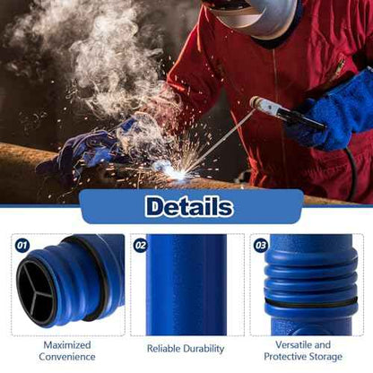 Tandefio 4 Pcs Welding Rod Storage Tube 40 Inch Tig Rod Storage Canisters Welding Electrode Holder Airproof Waterproof Container(Blue)