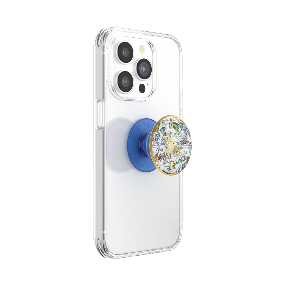 PopSockets Phone Grip for MagSafe with Kickstand, Magnetic Stand, Swappable Top, Secure Hold for iPhone MagSafe Cases, Phone & Tablet Grip - Clear
