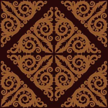 Brown Damask Floral Wallpaper Peel and Stick Geometric Floral Wallpaper for Living Room Bedroom Walls Self Ahdesive Brown Contact Paper for Cabinets Removable Damask Wall Paper 17.5¡¿102.3''
