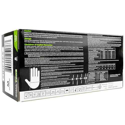 Heavy Duty Nitrile Gloves, Dual Tone, Black Green, ZIG Textured, Secure Grip,Latex Free,Powder Free, 8mil, Box of 100