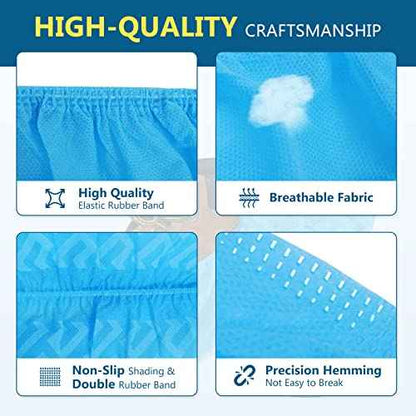 squish Shoe Covers Disposable Non Slip, Thick Extra Disposable Boot Covers Slip Proof Shoe Cover for Indoors Outdoors Recyclable Durable Protector Covers Fits Virtually Most Shoes 100 Pack(50 pairs)