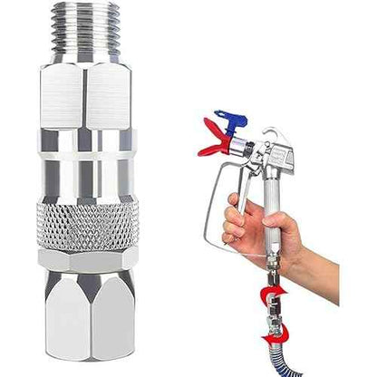 Sprayer Joint, 1/4-Inch 360 Degrees Rotate Stainless Steel Airless High Pressure Spray Gun Hose Swivel Joint Connector Accessories for Paint Sprayers & Hose