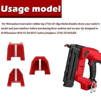 (Set of 9) 42-38-0017 Rubber Nose Cushion No Mar Tip for Milwaukee M18 Finish Nailer 18 Gauge Brad Nailer