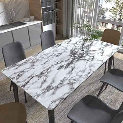 Black and White Marble Contact Paper 15.7 x 78.7 Inches Peel and Stick Wallpaper Vinyl Self Adhesive Removable Waterproof Wall Paper for Countertop Cabinet Shelf Liner Kitchen
